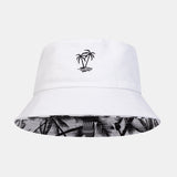 Reversible Bucket Hat with Palm Tree Design
