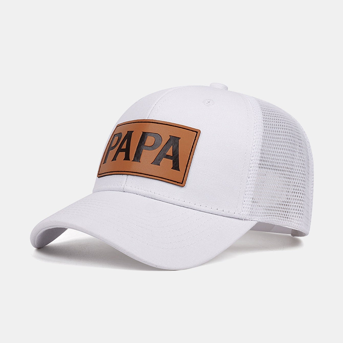 PAPA Faux Leather Baseball Cap