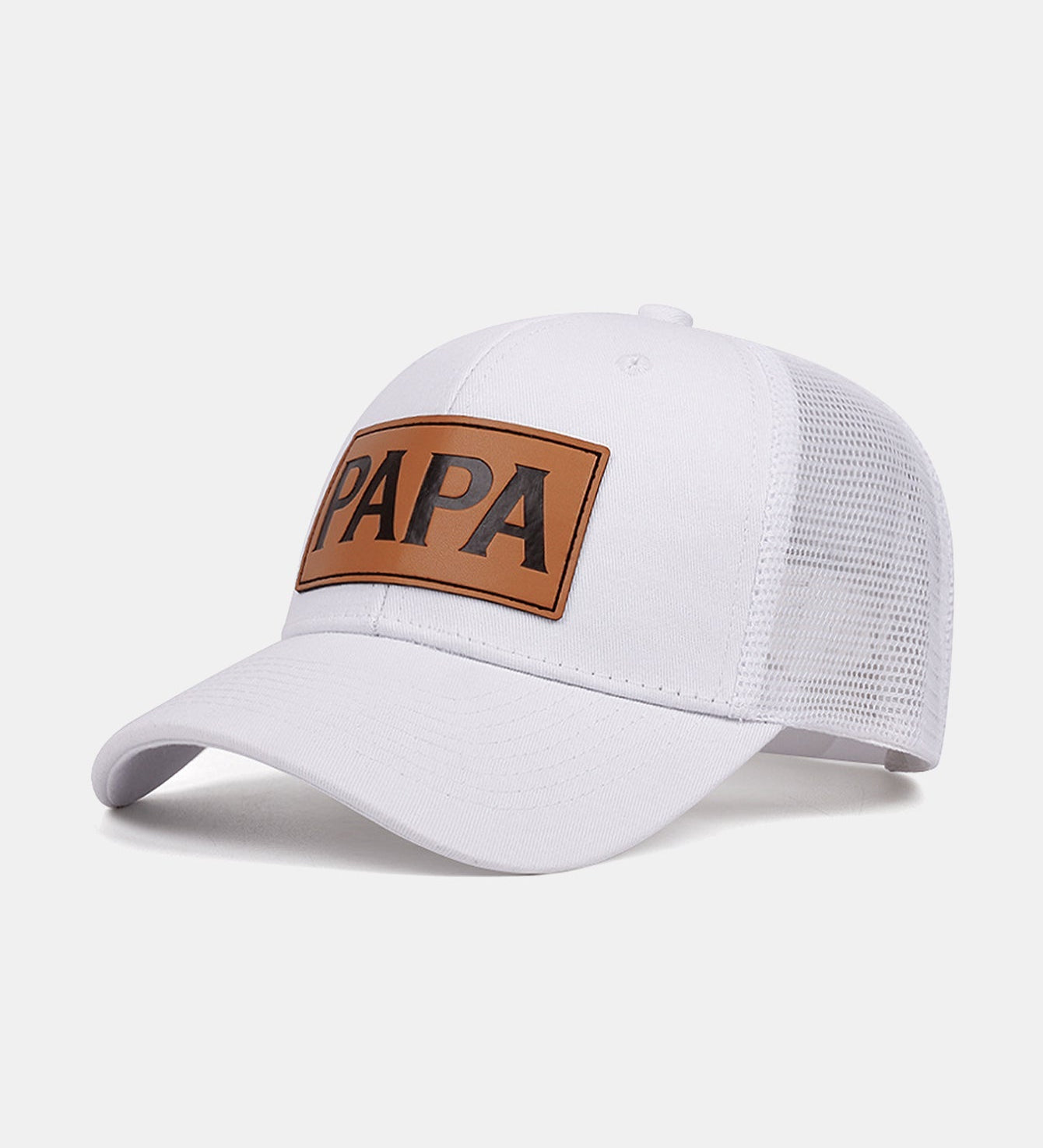 PAPA Faux Leather Baseball Cap