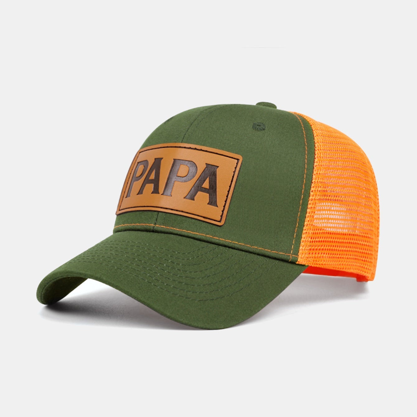 PAPA Faux Leather Baseball Cap