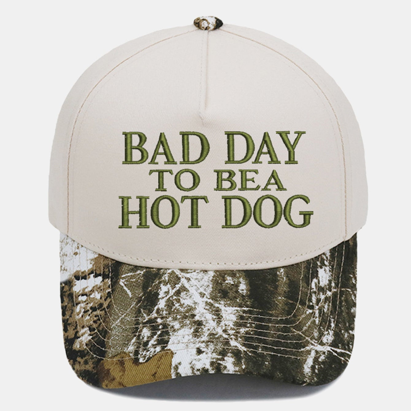 Bad Day to Be a Hot Dog Embroidered Baseball Cap