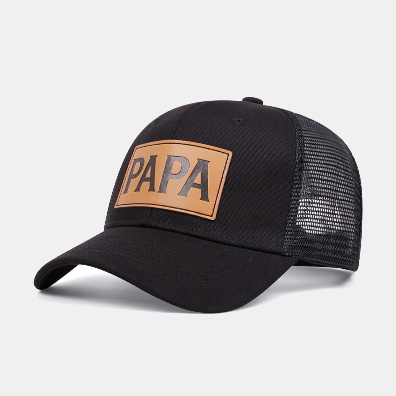 PAPA Faux Leather Baseball Cap