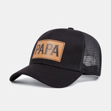 PAPA Faux Leather Baseball Cap