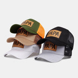 PAPA Faux Leather Baseball Cap