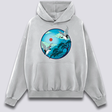 Priekinis Spaudinys - Skraidančių Gervių Hoodie