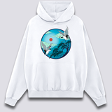 Priekinis Spaudinys - Skraidančių Gervių Hoodie
