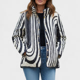 Freja – Quilted Jacket with Wave Pattern