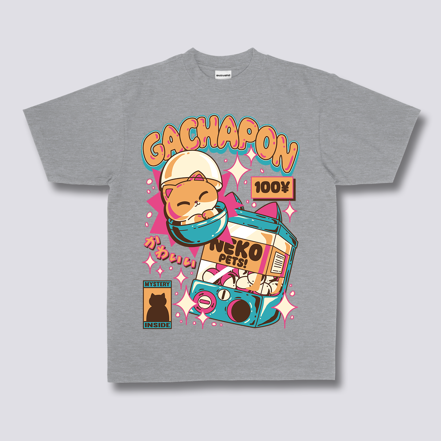 Priekinis spaudinys - Gachapon marškinėliai