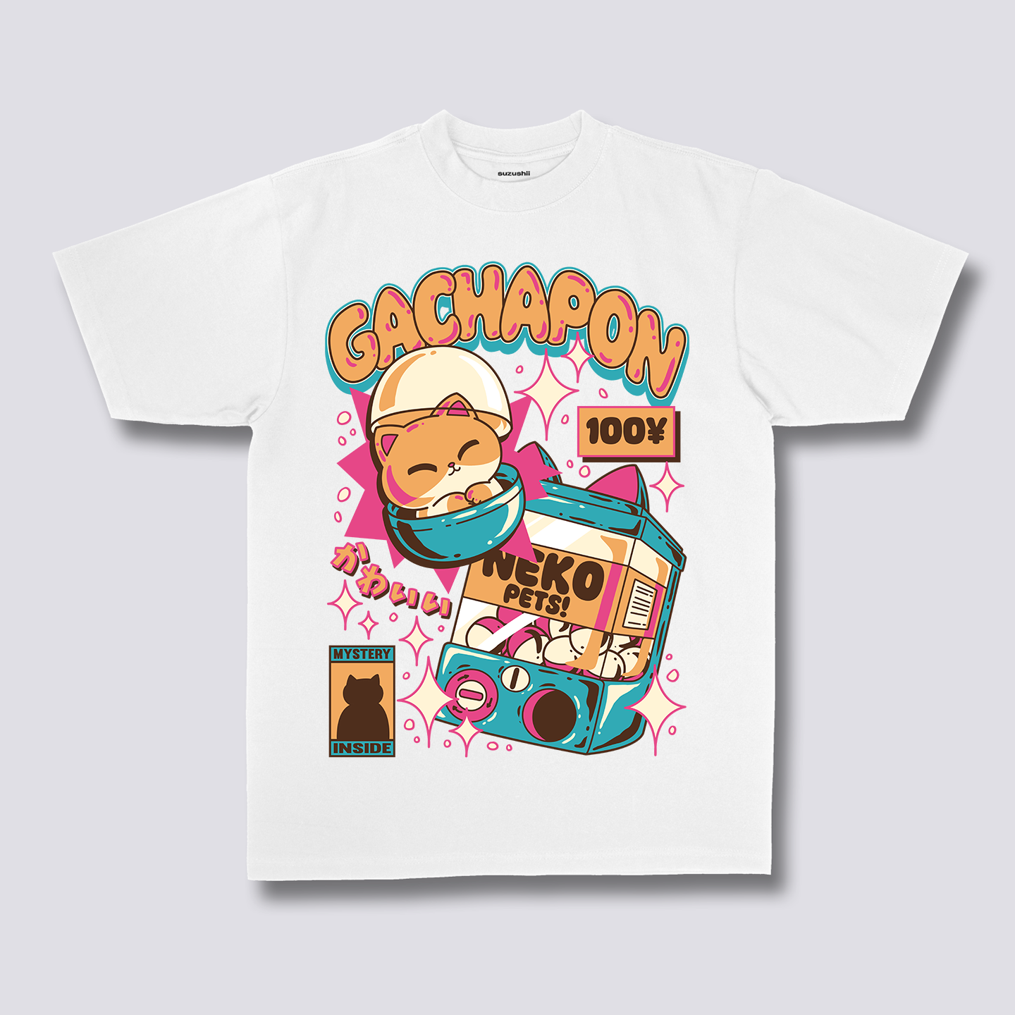 Priekinis spaudinys - Gachapon marškinėliai