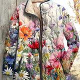 Hedvika – Quilted Jacket with Floral Print