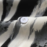 Button-Up Shirt with Brushstroke Print