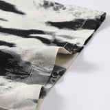 Button-Up Shirt with Brushstroke Print