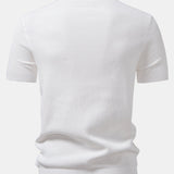 Pineapple Pattern Knit Polo Shirt