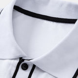 Contrast Pocket Long Sleeve Polo Shirt