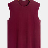 Set of 3 Solid Cotton Sleeveless Tees
