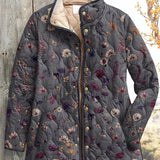Lada – Quilted Jacket with Delicate Floral Print