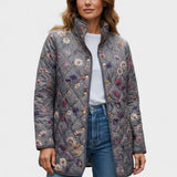 Lada – Quilted Jacket with Delicate Floral Print
