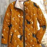 Luna – Quilted Jacket with Moon and Star Motif
