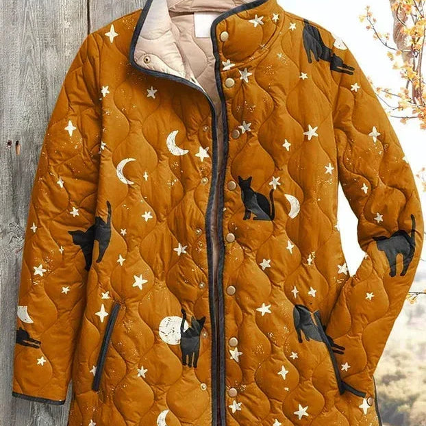 Luna – Quilted Jacket with Moon and Star Motif