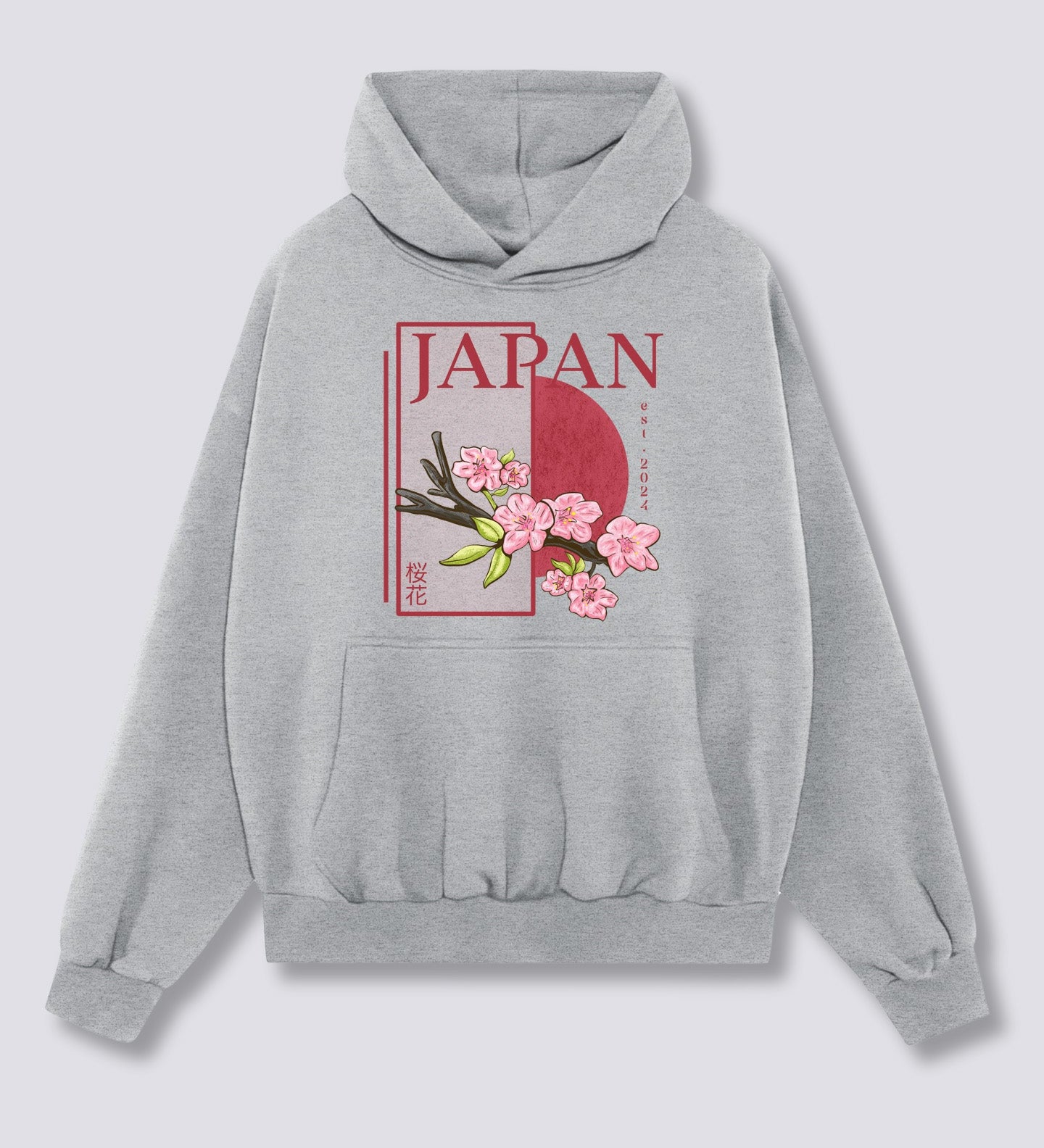 Priekinis Spaudinys - Japonijos Hoodie
