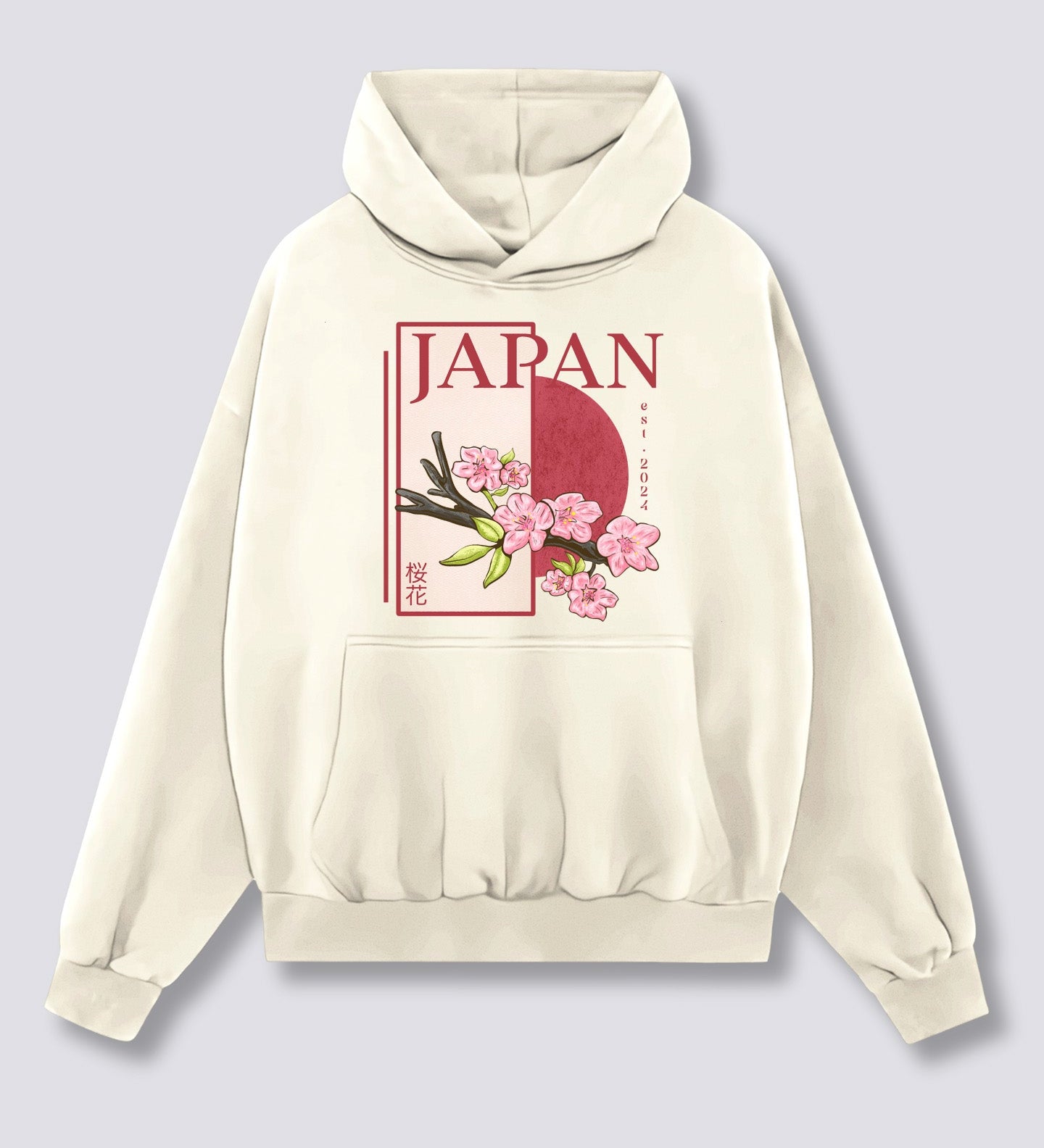 Priekinis Spaudinys - Japonijos Hoodie