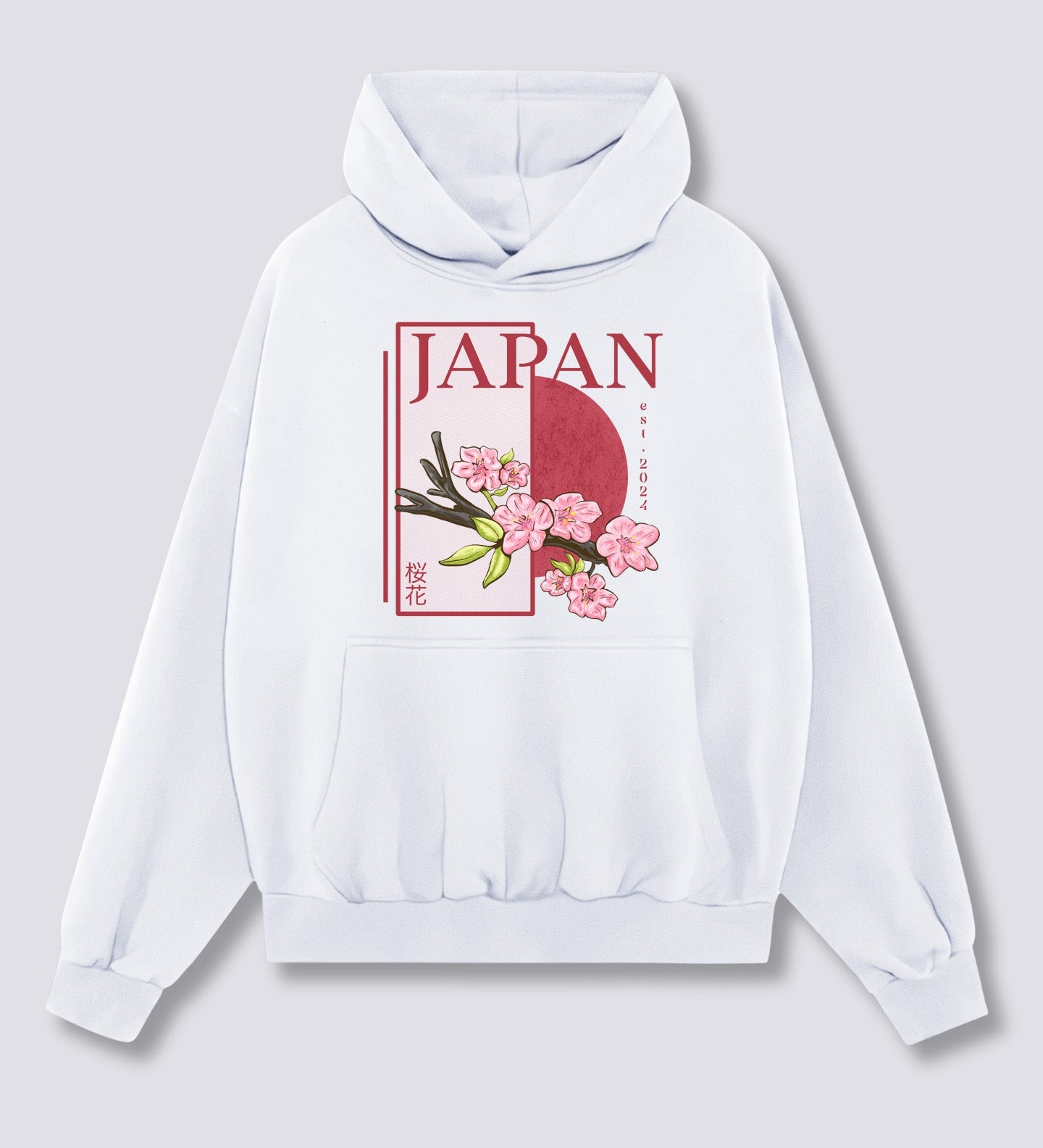 Priekinis Spaudinys - Japonijos Hoodie