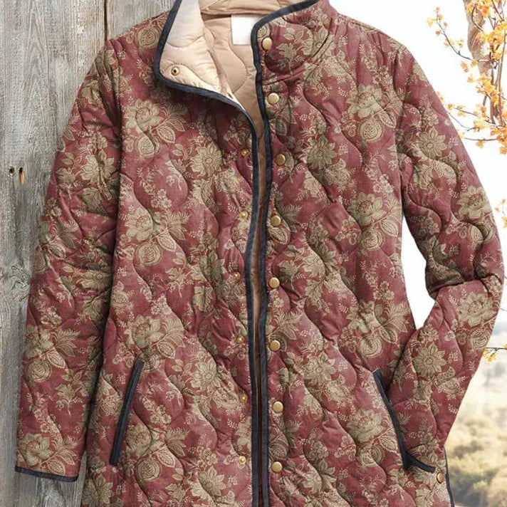 Milada – Quilted Jacket with Vine Pattern