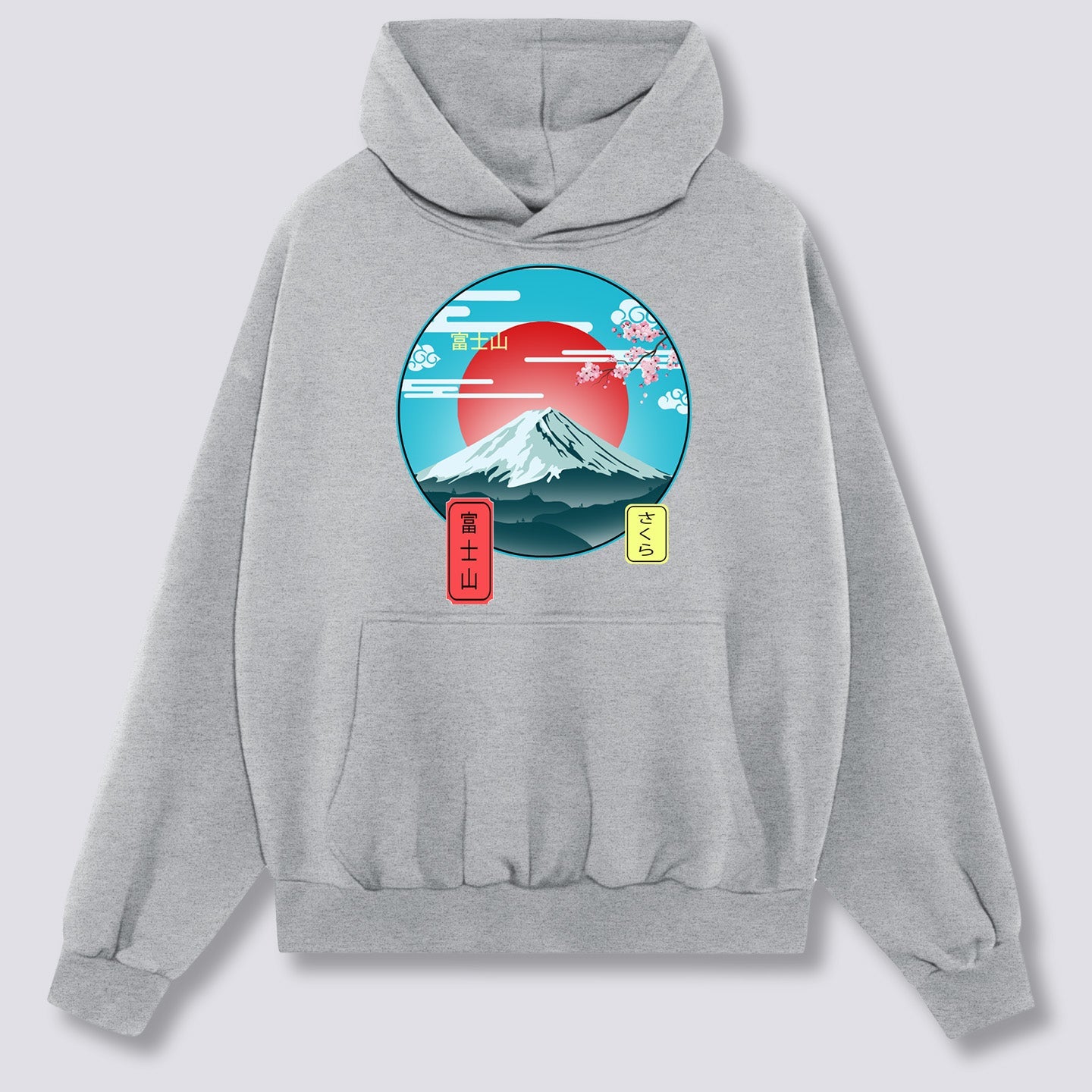 Priekinis Spaudinys - Mount Fuji Hoodie