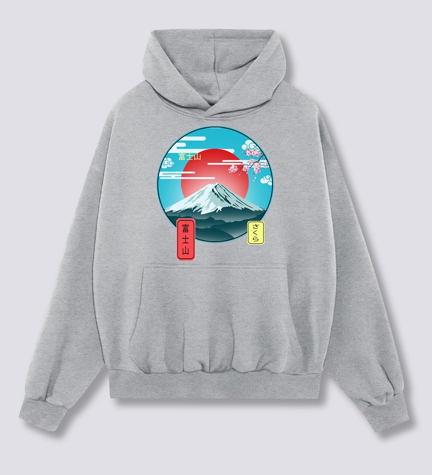 Priekinis Spaudinys - Mount Fuji Hoodie