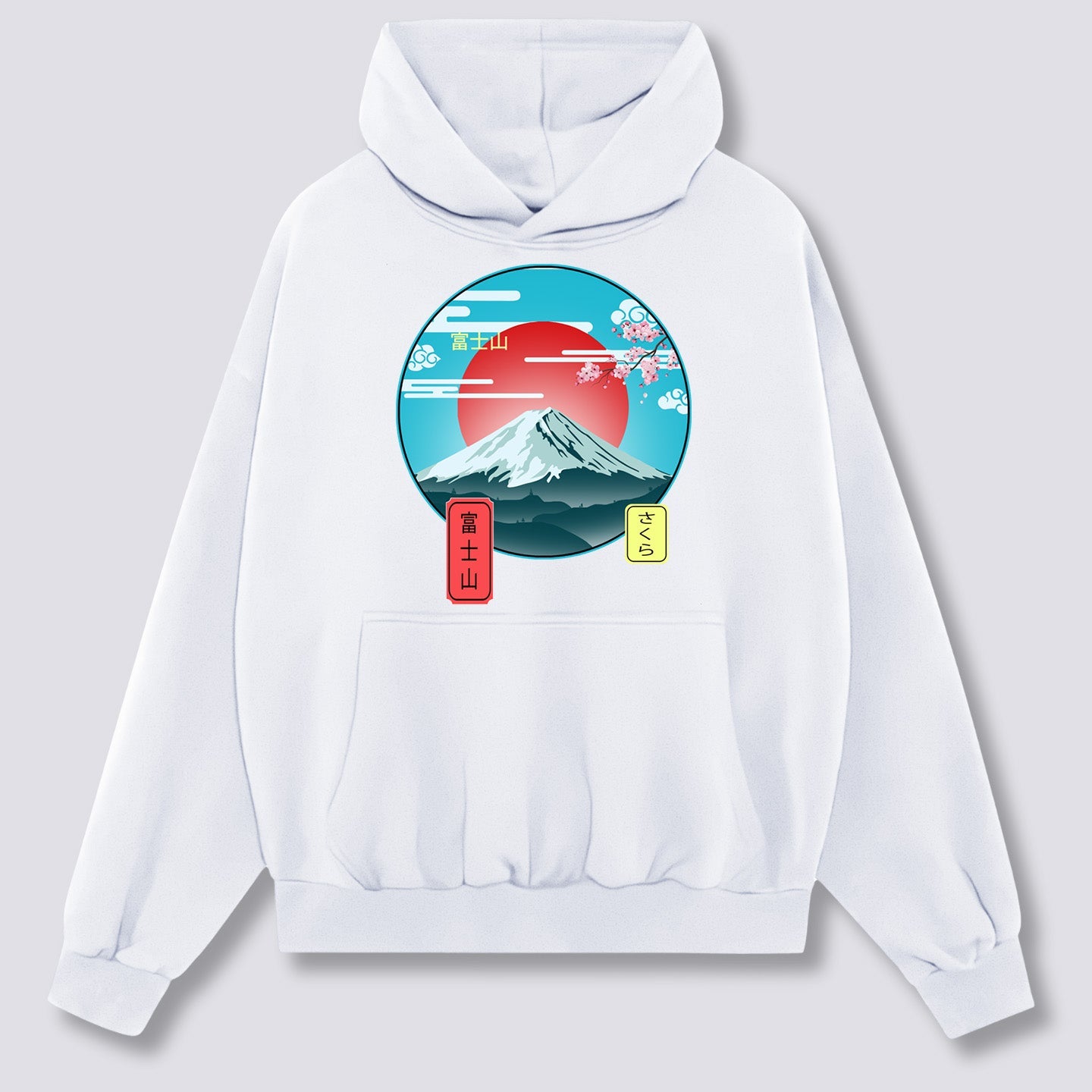 Priekinis Spaudinys - Mount Fuji Hoodie