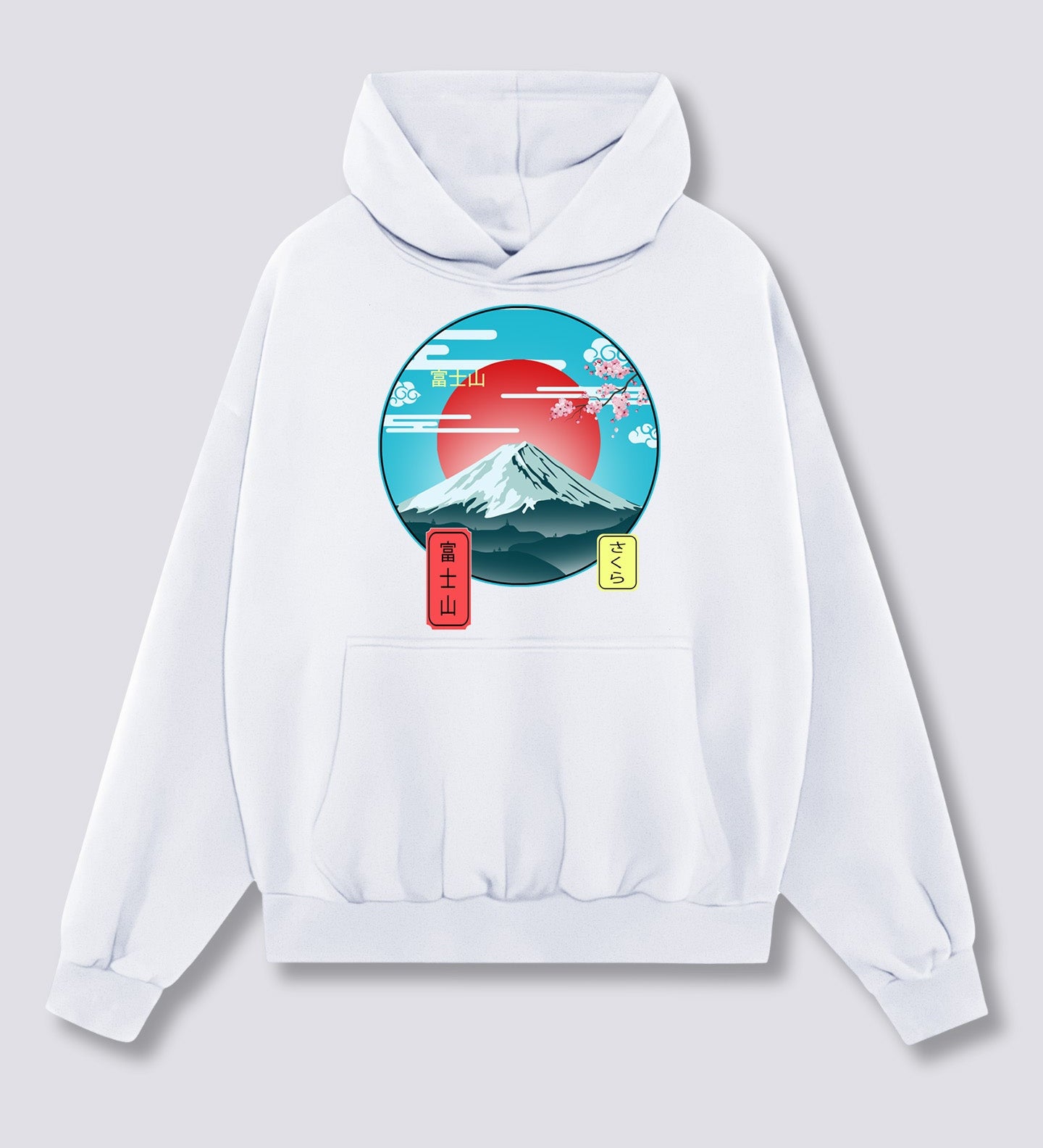 Priekinis Spaudinys - Mount Fuji Hoodie
