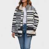 Nora – Quilted Jacket with Stripe Pattern