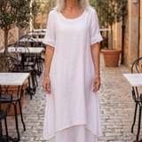 GINTARĖ – Sluoksniuota laisva maxi suknelė