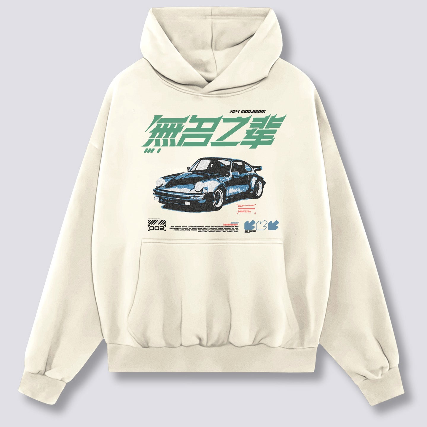 Priekinis Spaudinys - Rasės Hoodie