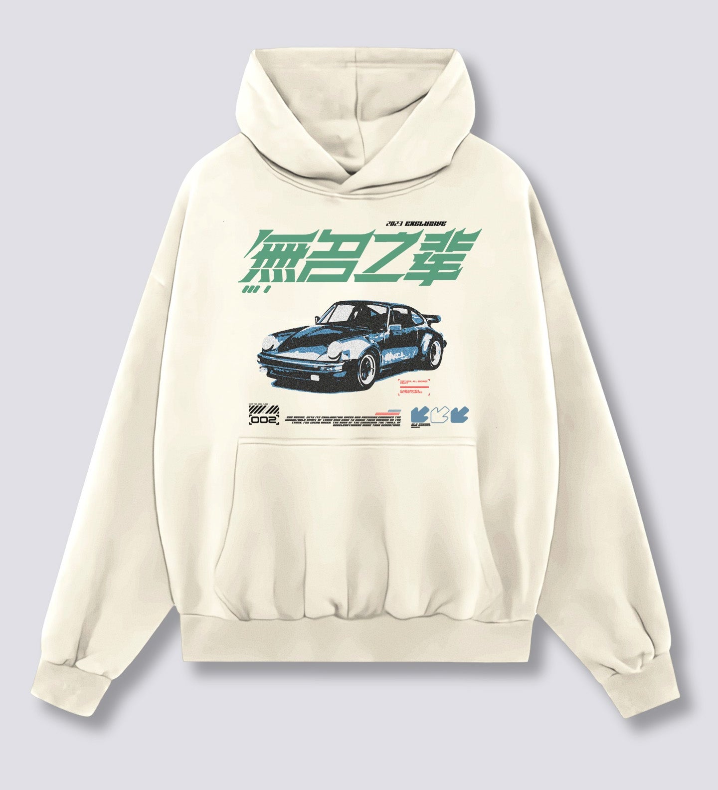 Priekinis Spaudinys - Rasės Hoodie