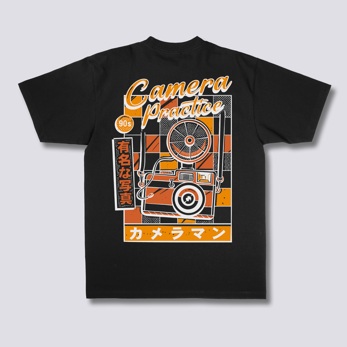 Retro kameros marškinėliai