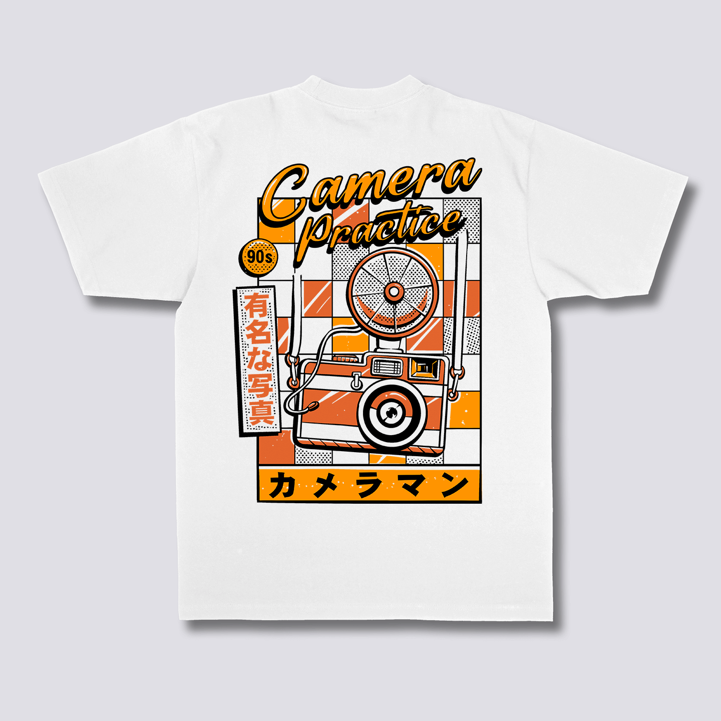 Retro kameros marškinėliai