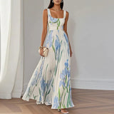 Oriah™ | A-Line gėlėta maxi suknelė