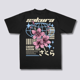 Sakura stiliaus marškinėliai