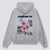Sakura stiliaus džemperis su gobtuvu