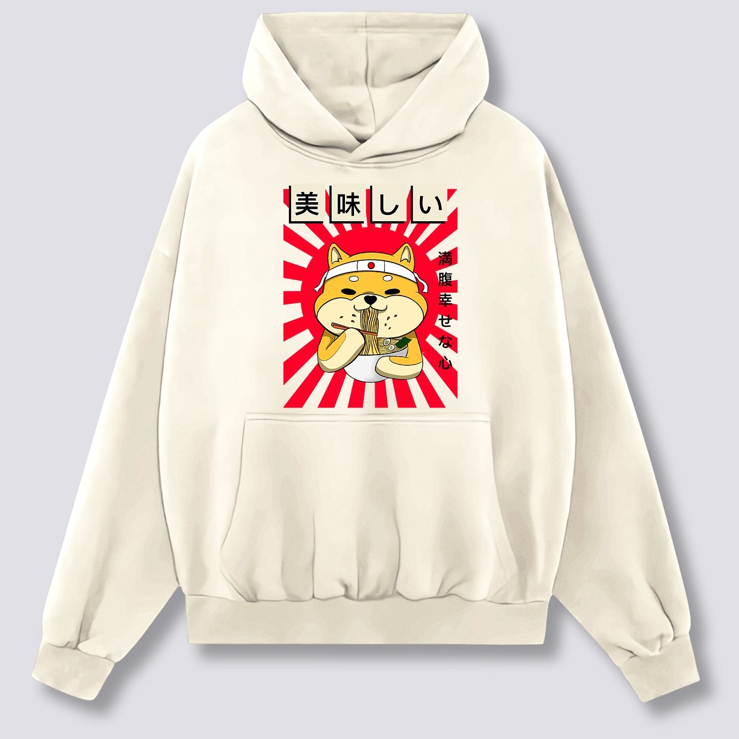 Priekinis Spaudinys - Ramen Shiba Hoodie