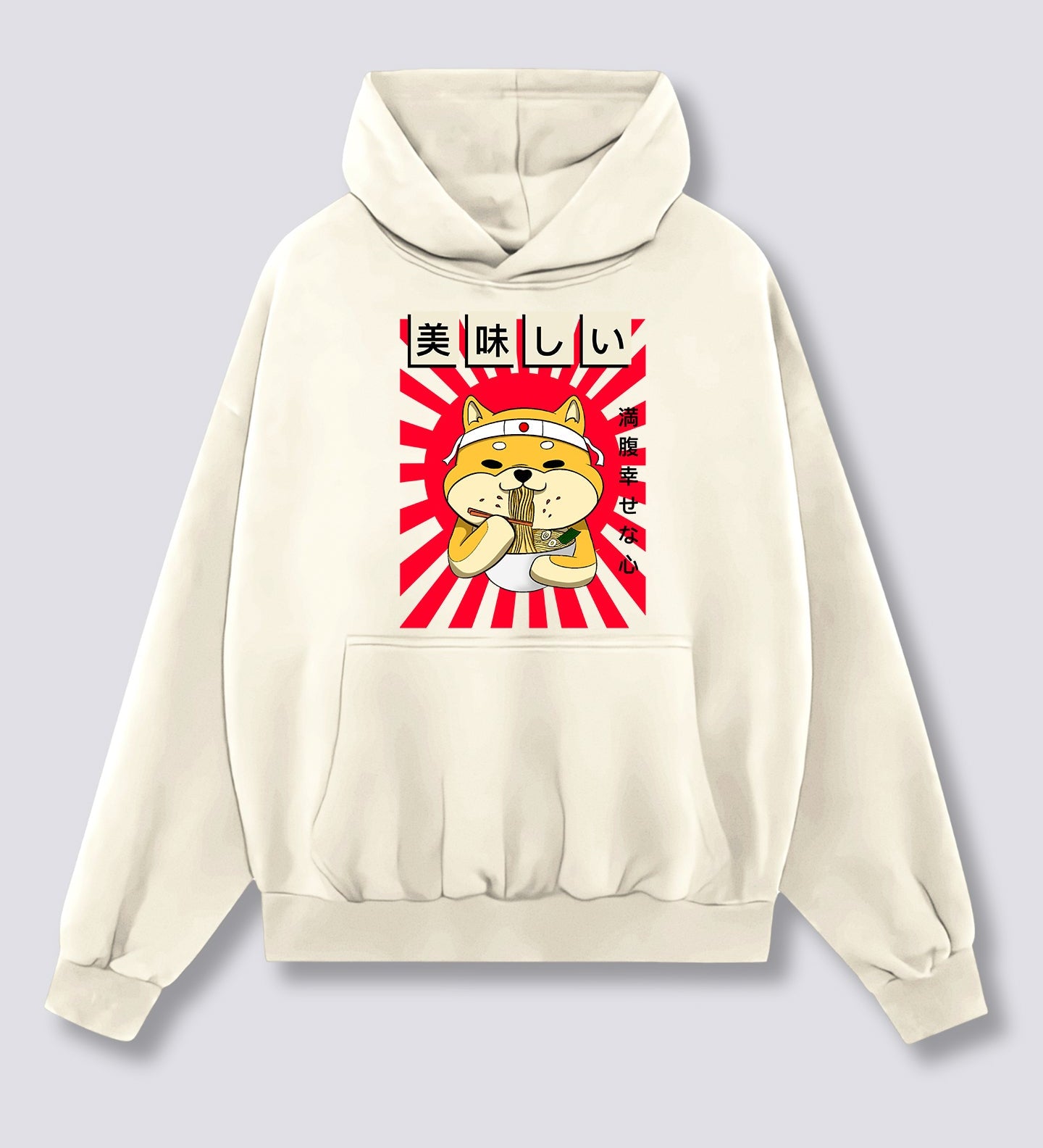 Priekinis Spaudinys - Ramen Shiba Hoodie