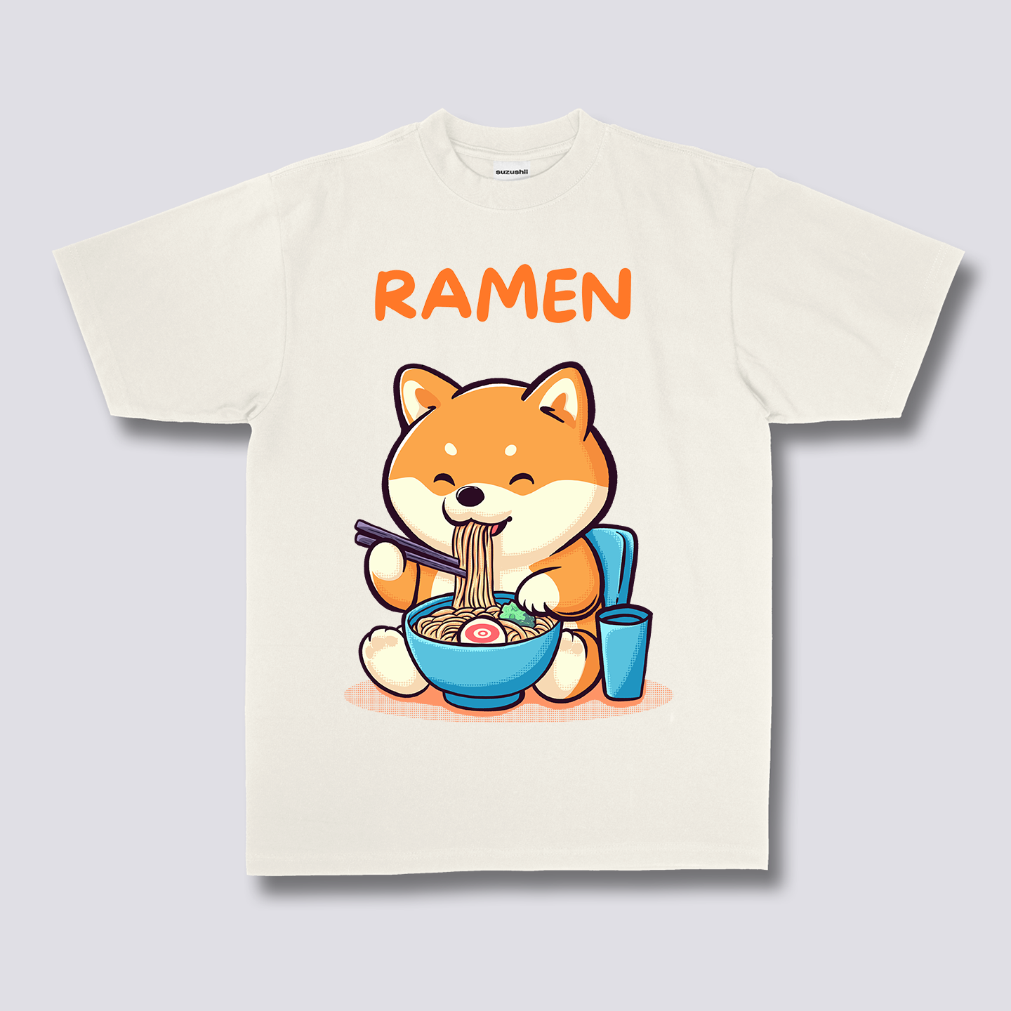 Priekinis Spaudinys - Shiba Ramen Marškinėliai
