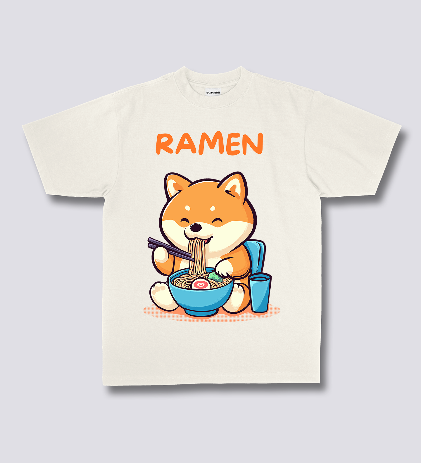 Priekinis Spaudinys - Shiba Ramen Marškinėliai