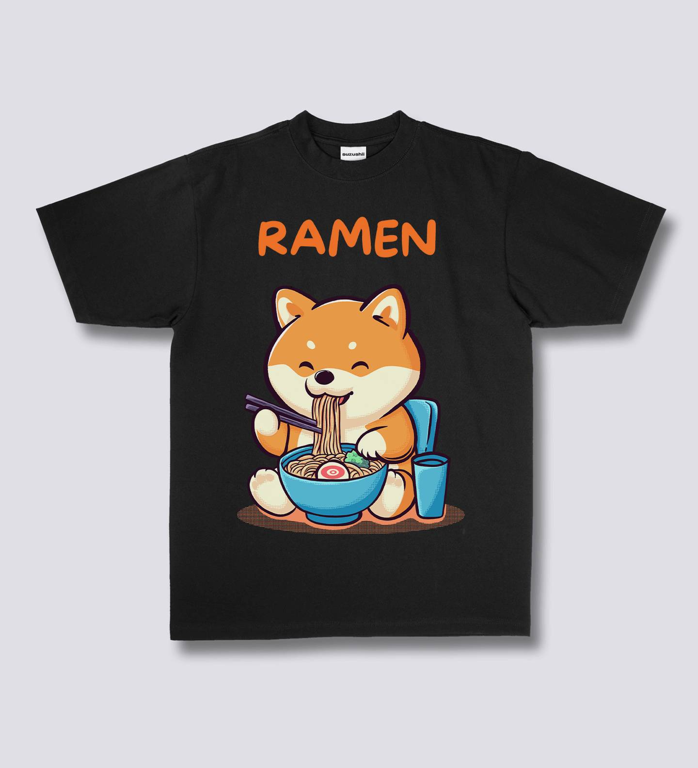 Priekinis Spaudinys - Shiba Ramen Marškinėliai