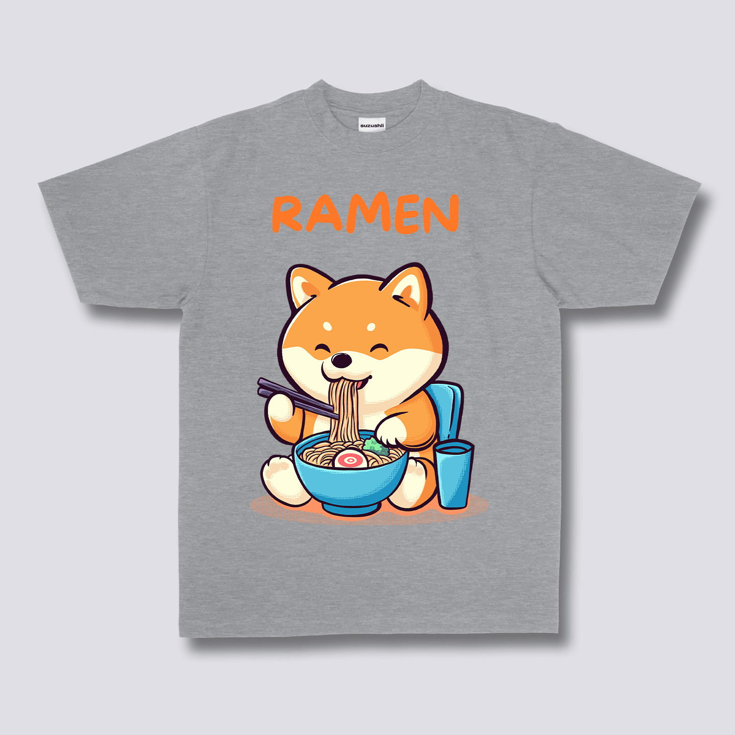 Priekinis Spaudinys - Shiba Ramen Marškinėliai