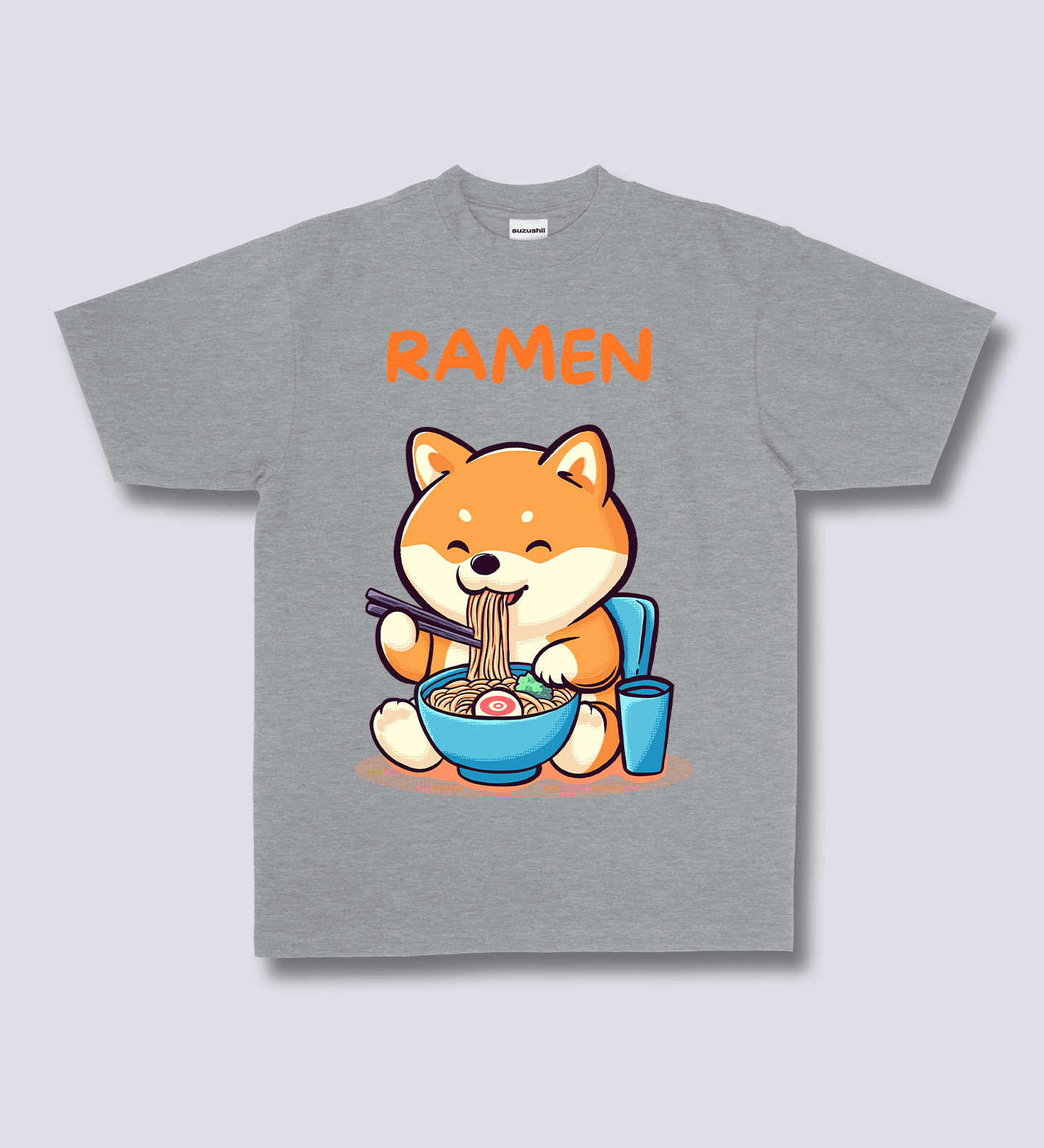 Priekinis Spaudinys - Shiba Ramen Marškinėliai