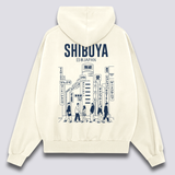 Shibuya miesto džemperis su gobtuvu