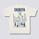 Shibuya miesto marškiniai