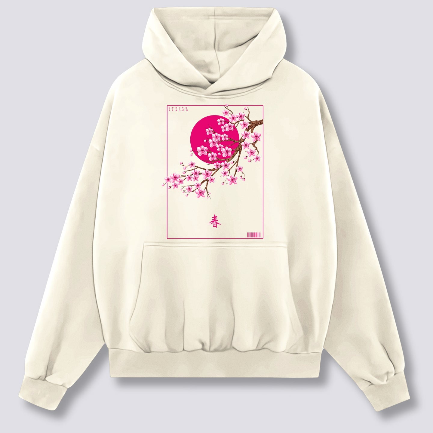 Priekinis Spaudinys - Pavasario Žydėjimo Hoodie